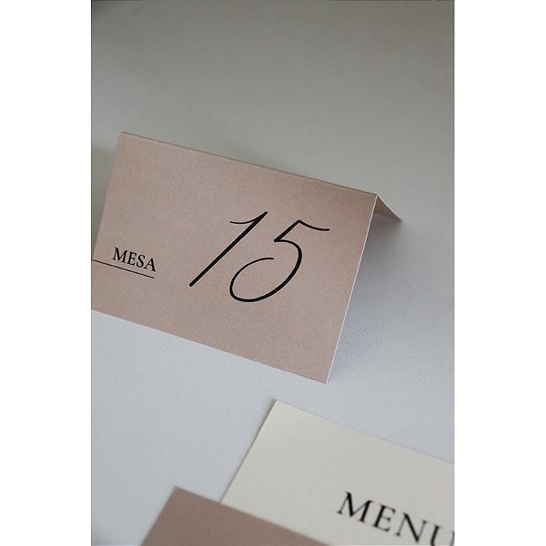 Número de mesa | Plaquinha de mesa (Apenas a plaquinha, não acompanha o menu ou cartão agradecimento)