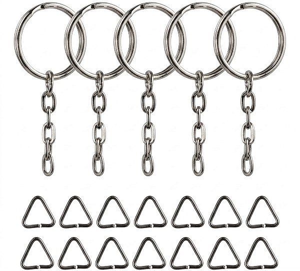 Argola para chaveiro 20mm com Elo Triangular