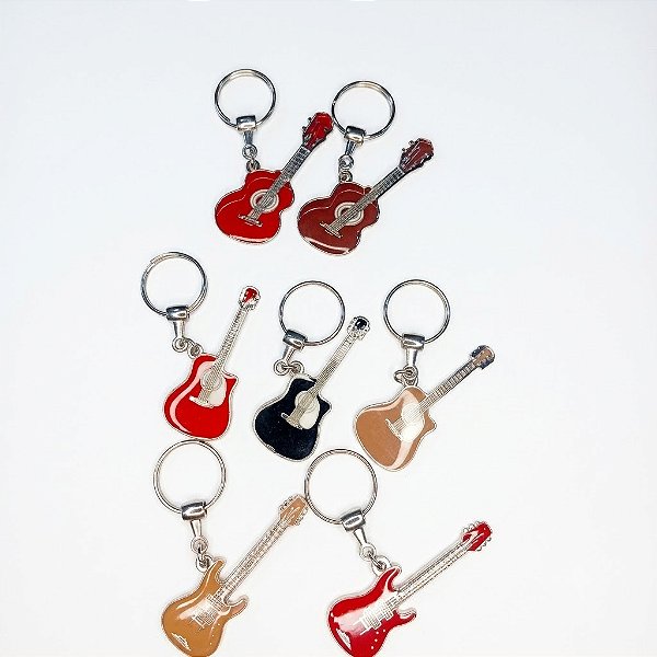 Chaveiro metal - instrumentos de corda