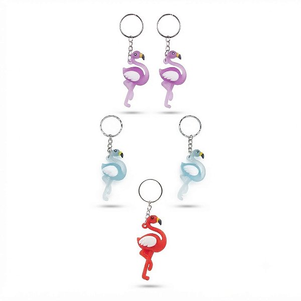 Chaveiro flamingo desenho animado