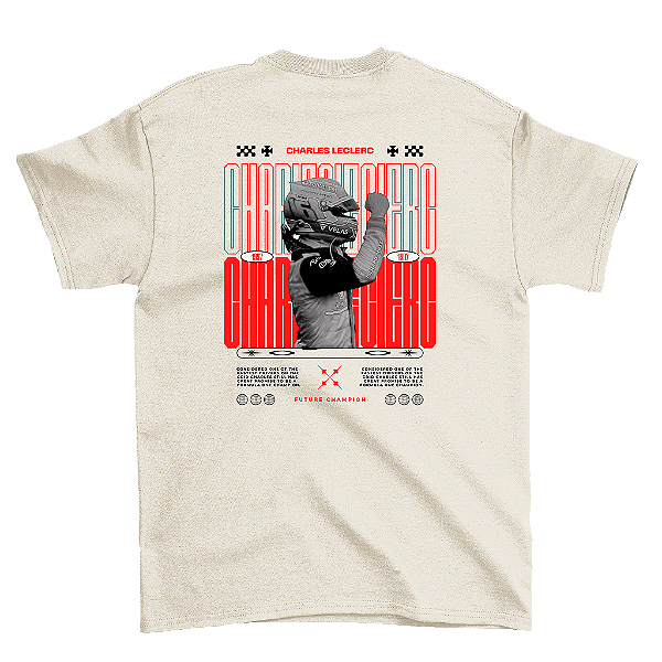 Camiseta Pilotwear Charles Leclerc Off White