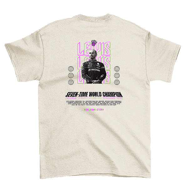 Camiseta Pilotwear Lewis Hamilton Off White