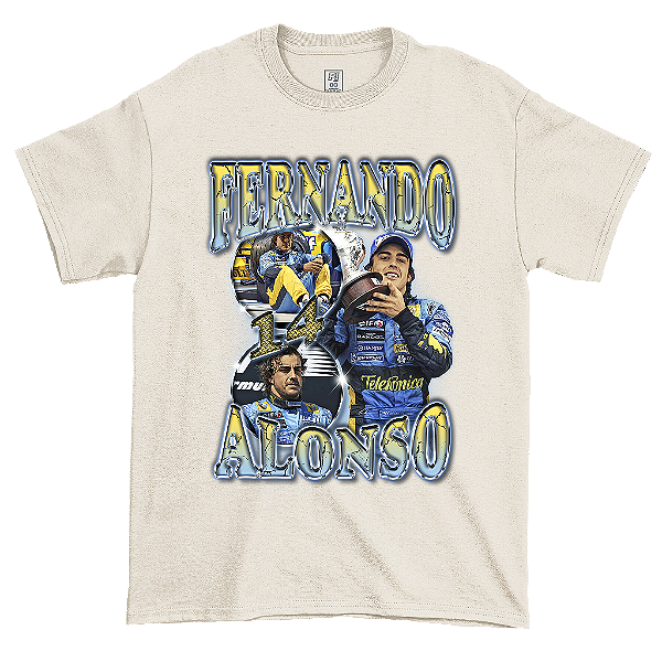 Camiseta Vintage Fernando Alonso Off White