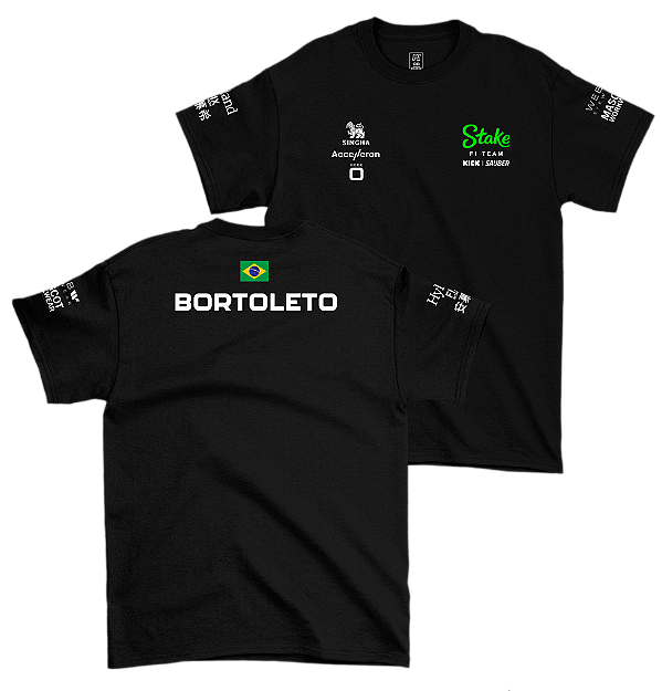 Camiseta Stake Sauber Bortoleto BR 2024