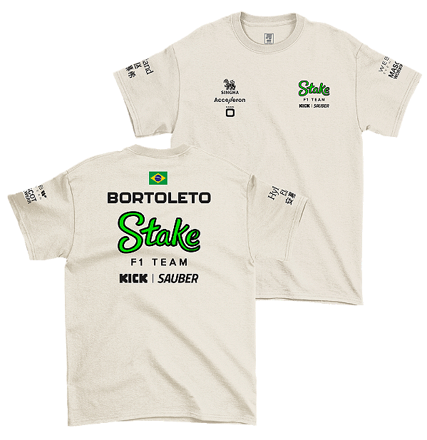 Camiseta Stake Sauber Bortoleto CBR Off White 2024