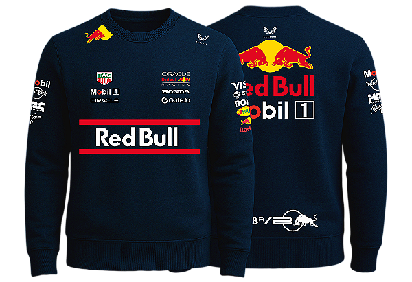 Moletom Careca Red Bull Azul 2025 (unissex)