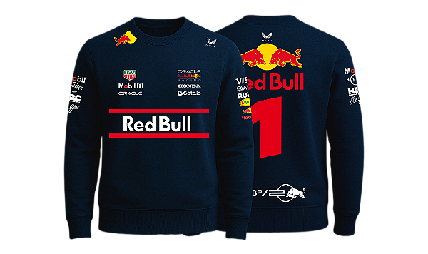 Moletom Careca Red Bull Max Azul 2025 (unissex)