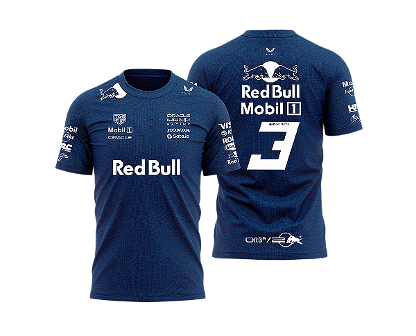 Camiseta Red Bull Racing Max Verstappen 3 Blue 2025