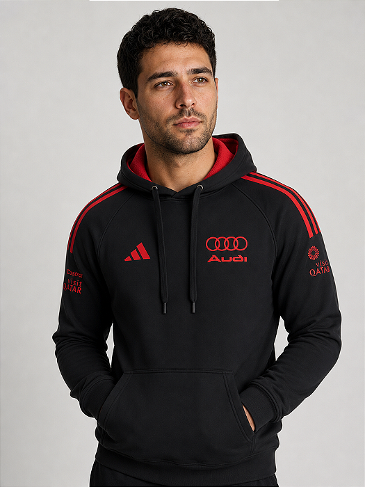 Moletom Audi Preto/vermelho 2026