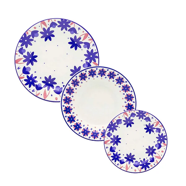 Aparelho de Jantar e Lanche 12pcs Donna Sossego