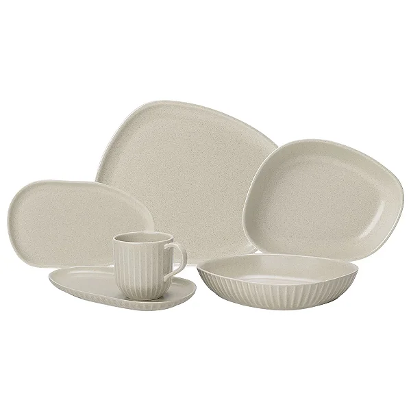 Aparelho de Jantar e Lanche 16 peças - Luna Sand