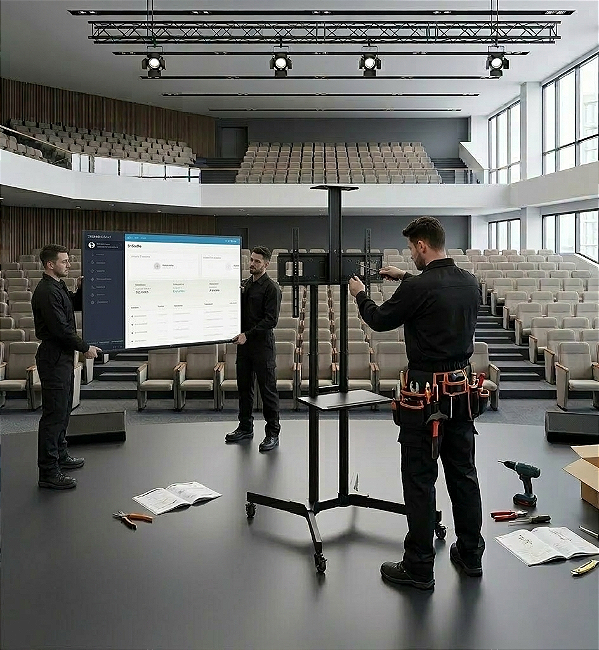 Locação e Montagem de Rack/Pedestal para TV até 75