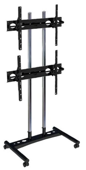 Rack/Pedestal Duplo para TV – Video Wall com 2 Monitores