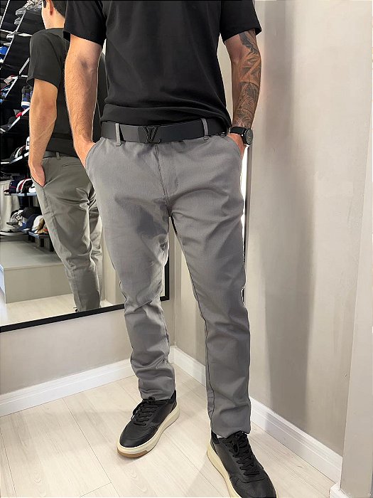 Calça Slim - Cinza