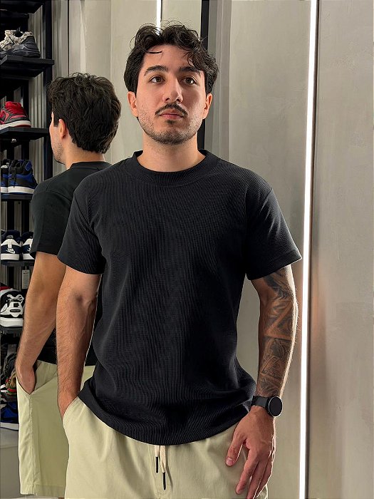 Camiseta Waffle Premium - Preto