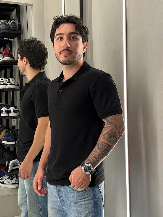 Polo Básica - Preto
