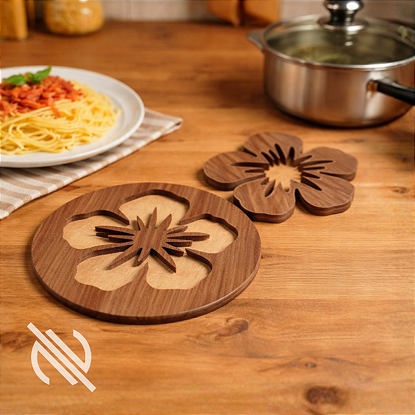 2 em 1 Sousplat + Descanso de Panelas 4 unidades