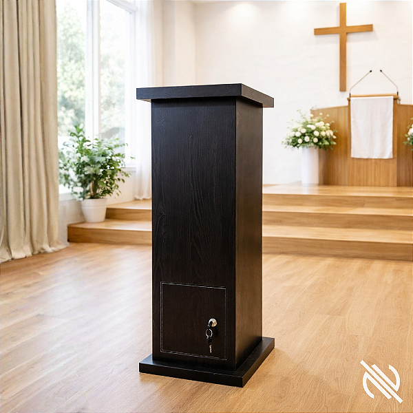 Gazofilácio para Igreja em MDF Caixa de Ofertas com Chave Cofre para Dízimos e Ofertas
