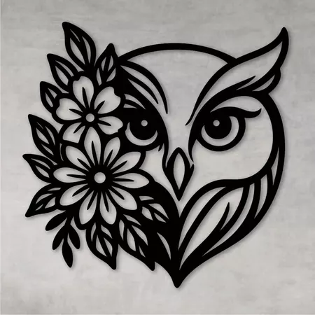 Quadro Coruja Florida Decorativo Vazado Decoração