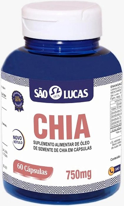 Óleo de Chia 750mg em Cápsulas | Sâo Lucas