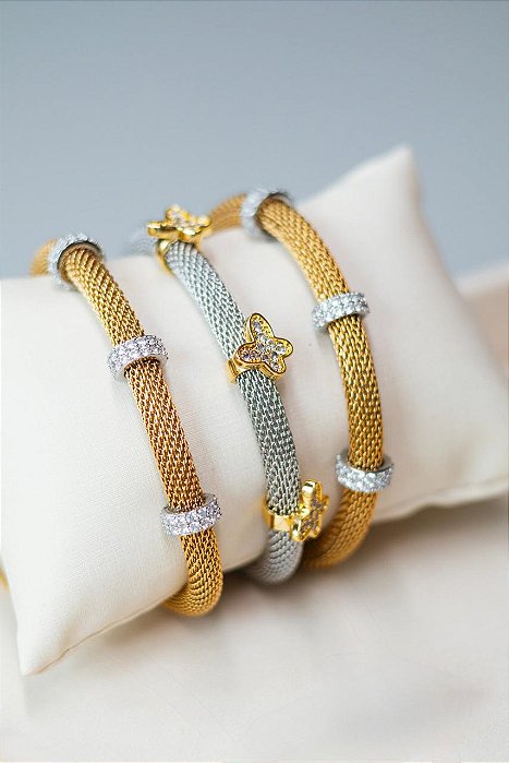 Pulseira Banho duplo com Fecho de Ímã