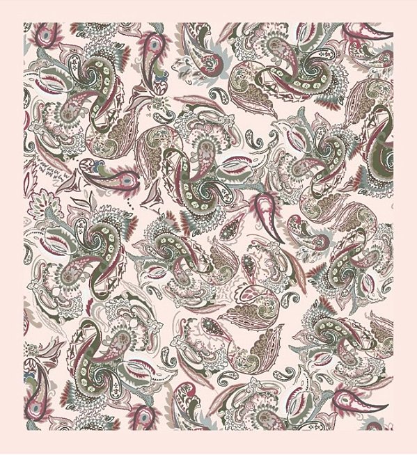Lenço Feminino Estampa  Rosa