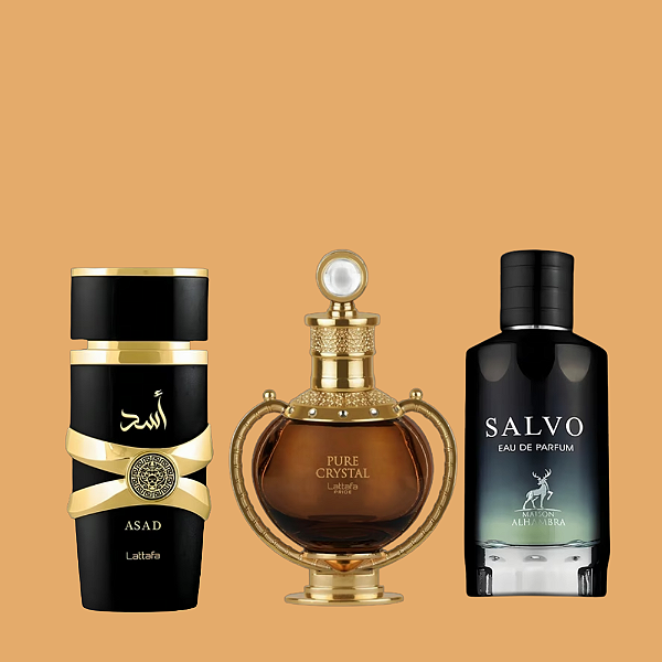 COMBO ÁRABE DECANT - ASAD + PURE CRYSTAL + SALVO