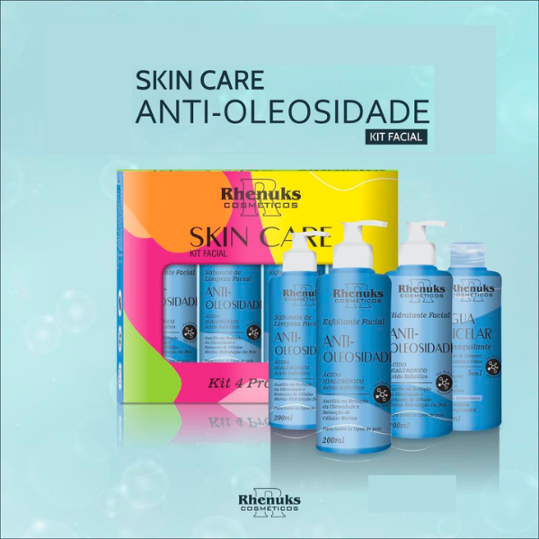 Kit Facial Anti Oleosidade Rhenuks 4 Passos 200ml