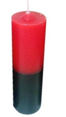 Vela 7 dias Preta e Vermelha