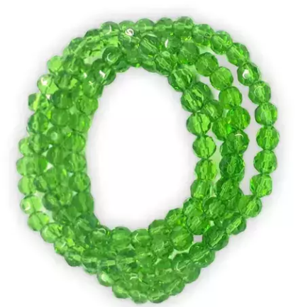 Guia Miçangão Cristal Verde