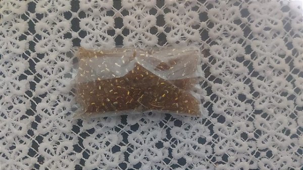 Miçanga Dourada Transparente 88g