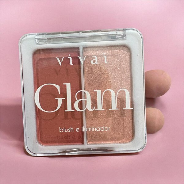 DUO DE BLUSH E ILUMINADOR VIVAI