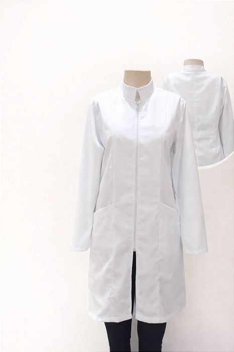 Jaleco Liso Gola Padre Zíper sem Punho