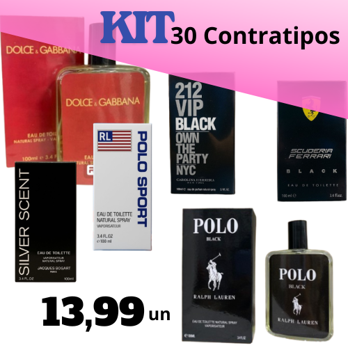 KIT COM 30 CONTRATIPOS 100ML REVENDA
