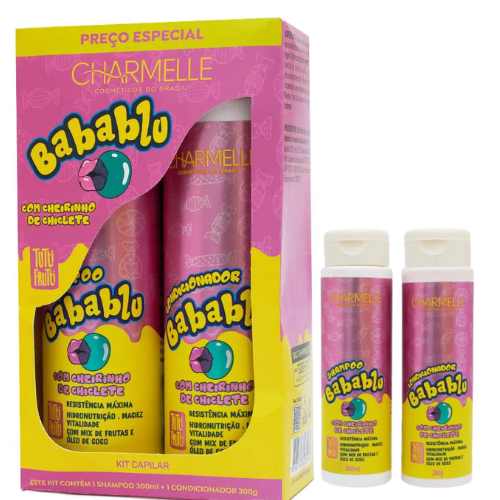 Kit Shamp+Cond Babablu Tutti Frutti com 02 itens Charmelle