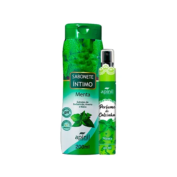 Kit Intimo e Sensual com 2 itens Sabonete Intimo 200ml e Perfume de Calcinha 40ml Menta