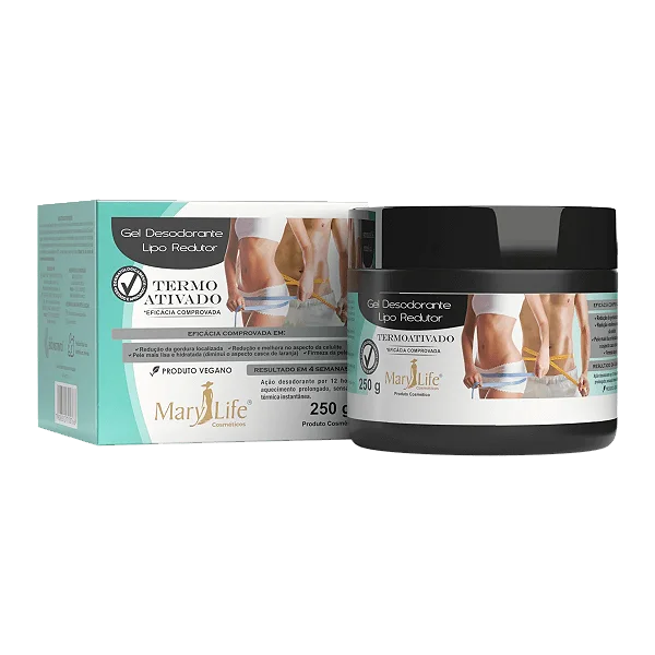 Gel Desodorante Lipo Redutor Termo Ativado 250g - Mary Life