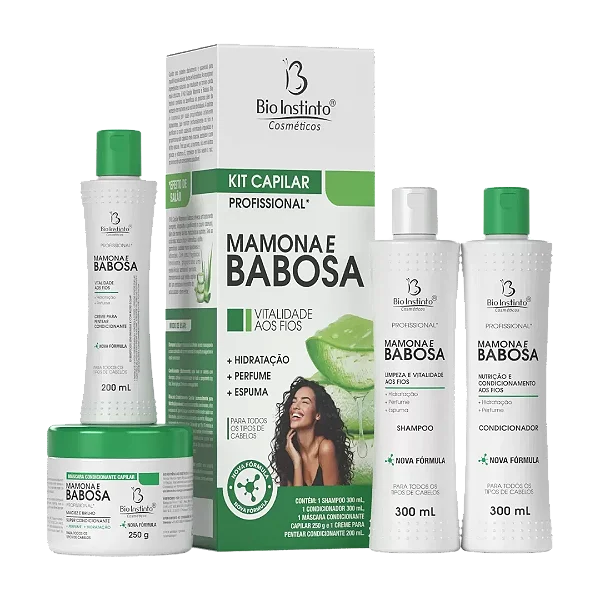Kit Capilar Profissional Mamona e Babosa