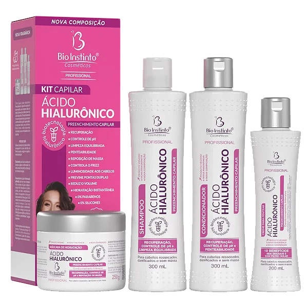 Kit Capilar Profissional Ácido Hialurônico