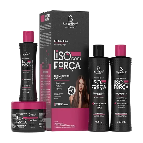 Kit Capilar Profissional Liso com Força 4 Itens