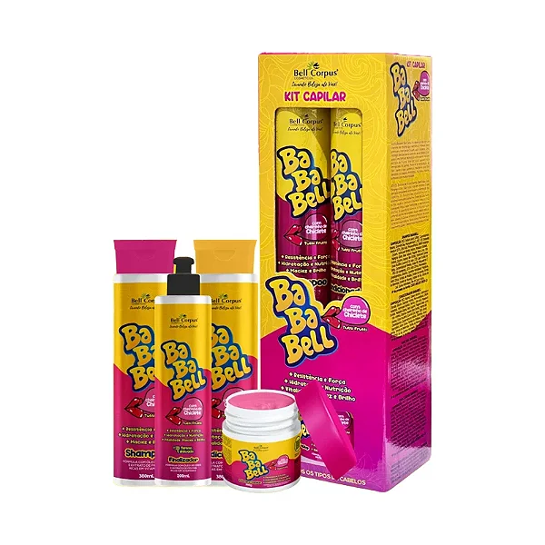 Kit Capilar Bababell Tutti Frutti com 4 itens