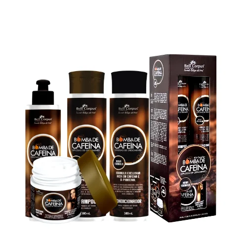 Kit Capilar Bomba de Cafeína Explosão de Crescimento 4 Itens