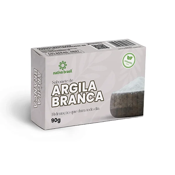 Sabonete em Barra de Argila Branca 90g