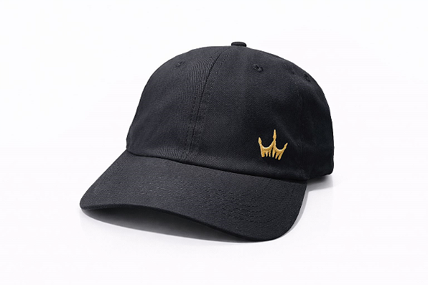 BONE DAD HAT IMPERIO COROA P BORDADO PRETO TUNIC PRET IMPERIO