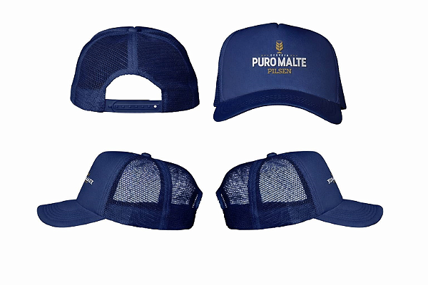 BONE PURO MALTE AZUL ALTO RELEVO / TELA TUNIC AZUL PURO MAL