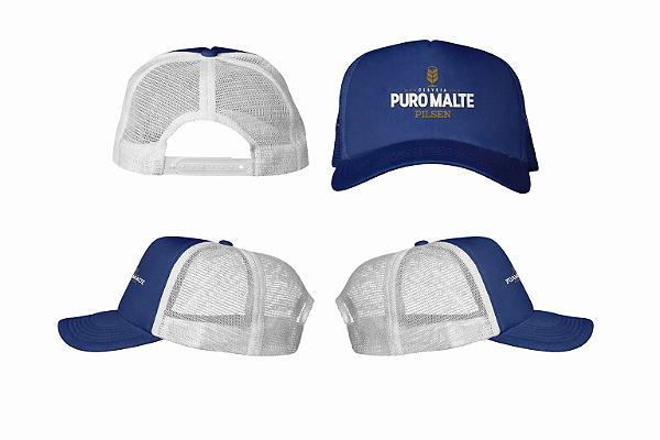 BONE PURO MALTE AZUL/BRANCO METALIZADO TUNIC AZUL PURO MAL