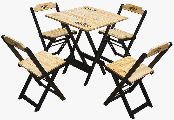 CONJ. MESA 70X70 IMPERIO MADEIRA DOBRAVEL TUNIC MADE IMPERIO