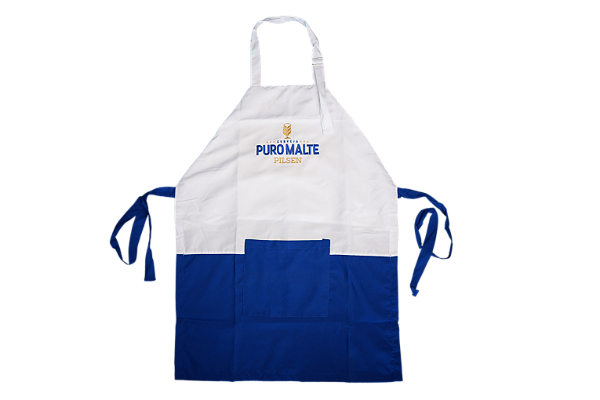 AVENTAL BORDADO PURO MALTE BRANCO/AZUL TUNIC BRAN PURO MAL