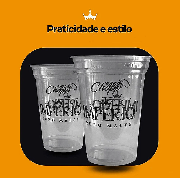 COPO IMPERIO PLASTICO CAIXA C/1000 UNID 330ML T330 TRAN IMPERIO