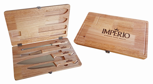 KIT CHURRASCO 4 PECAS - BAMBU TUNIC MADE IMPERIO